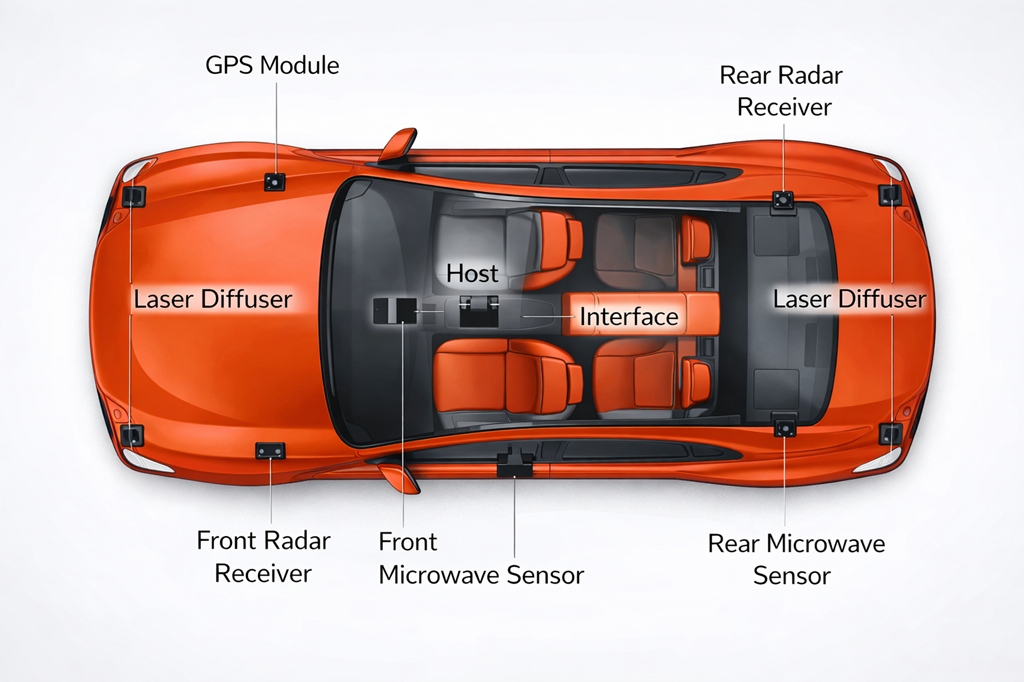 Police Detector with Sensor fusion